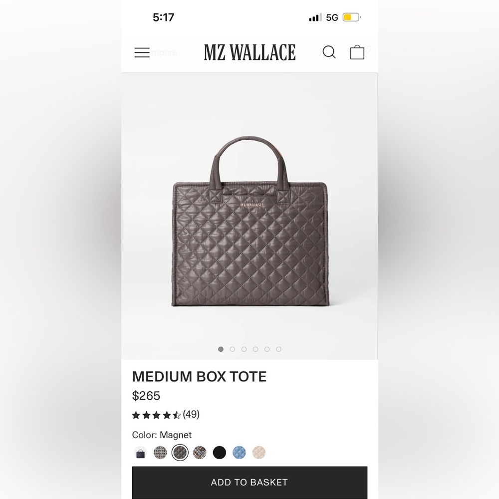 MZ Wallace small box tote